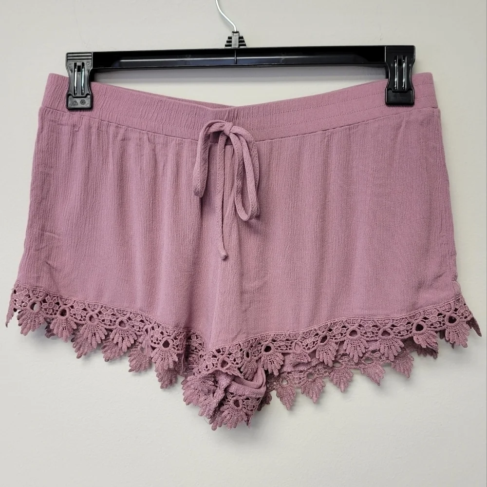Breeze Ever Flowy Lace trim Short Pink Mauve XL - Picture 4 of 4